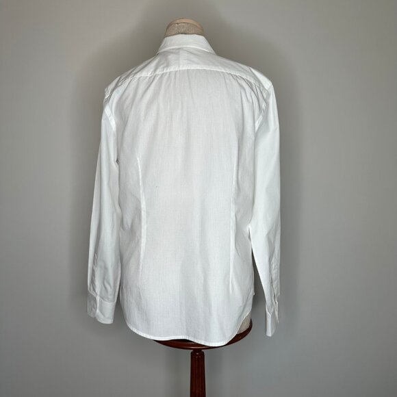 Lauren Ralph Lauren Women's Classic White Button Up Long Sleeve Shirt Size Large - Picture 3 of 9